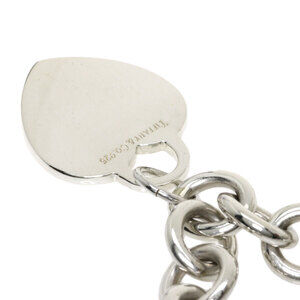 Tiffany Co heart choker necklace silver